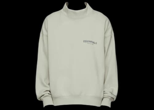 Fear of God Essentials SSENSE Exclusive Mock Neck Sweatshirt Concrete