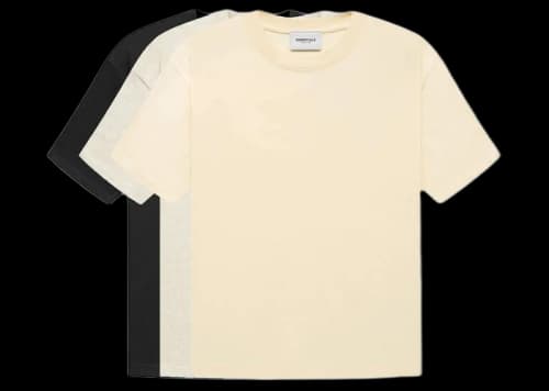 Fear of God Essentials T-shirts (3-Pack) Black/Heather/Cream