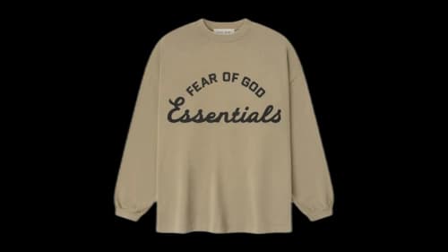 Fear of God Essentials Training 90's Long Sleeve Tee Faded Dune