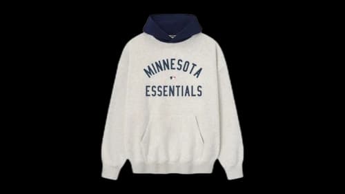 Fear of God Essentials Twins Sport Hoodie Oatmeal Heather/Midnight Navy