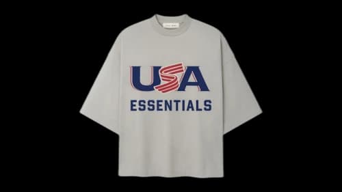 Fear of God Essentials USA Baseball Merch Tee Seal