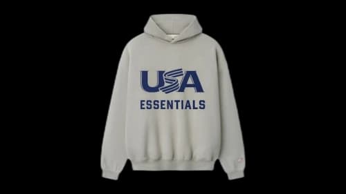 Fear of God Essentials USA Baseball Sport Hoodie Seal