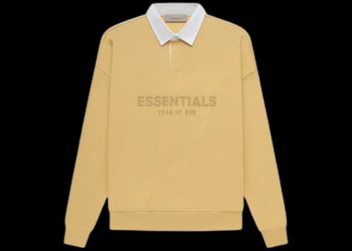 Fear of God Essentials Waffle Henley Rugby Light Tuscan