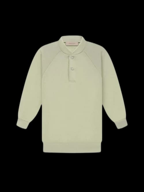 Fear of God Essentials Womens 3/4 Sleeve Henley Seamfoam