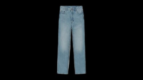 Fear of God Essentials Womens Denim Straight Leg Jeans Classic Blue