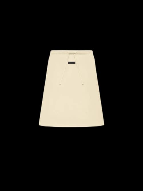 Fear of God Essentials Women's French Terry Long Skirt Egg Shell