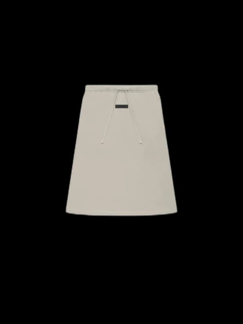 Fear of God Essentials Women's French Terry Long Skirt Smoke
