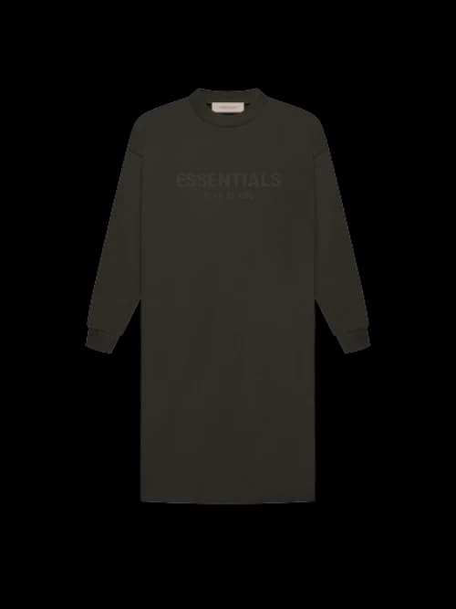 Fear of God Essentials Women's L/S Tee Dress Off Black