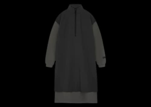 Fear of God Essentials Women's Nylon Fleece Mockneck Sweater Dress Ink/Jet Black