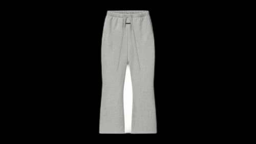 Fear of God Essentials Womens Signature Classic Flare Sweatpant (SS26) Concrete Heather