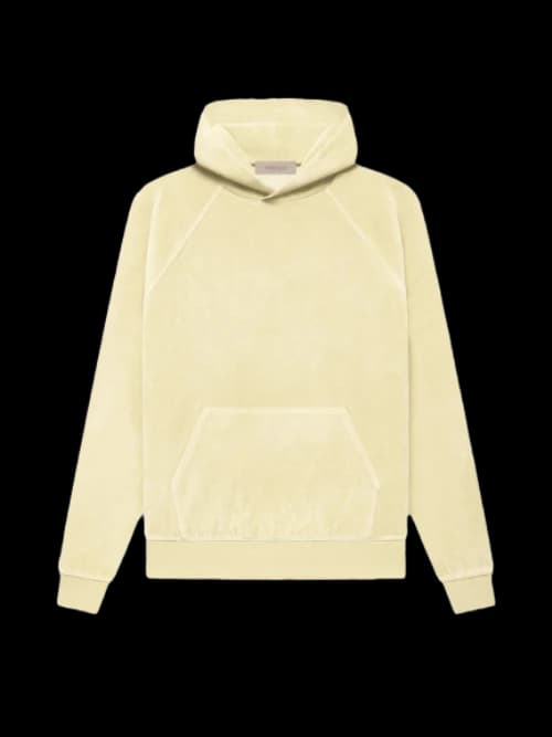 Fear of God Essentials Women's Velour Hoodie Canary