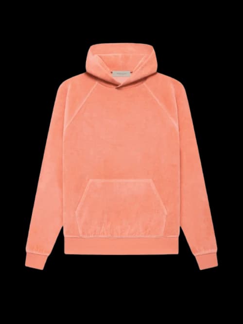 Fear of God Essentials Women's Velour Hoodie Coral