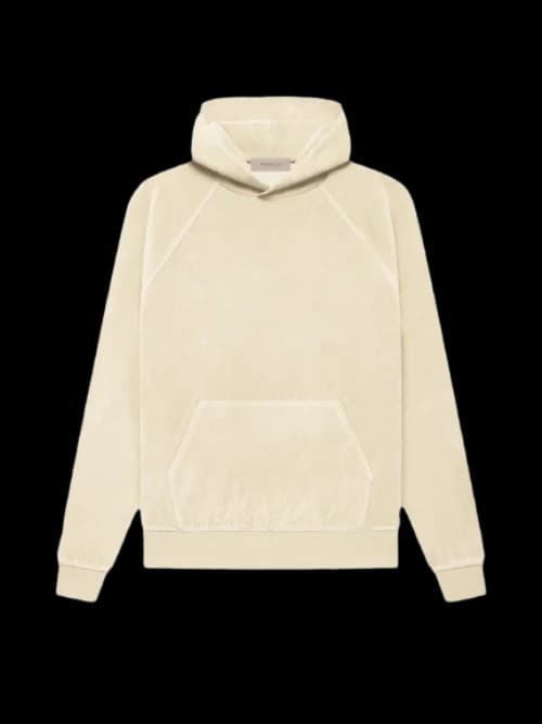 Fear of God Essentials Women's Velour Hoodie Egg Shell