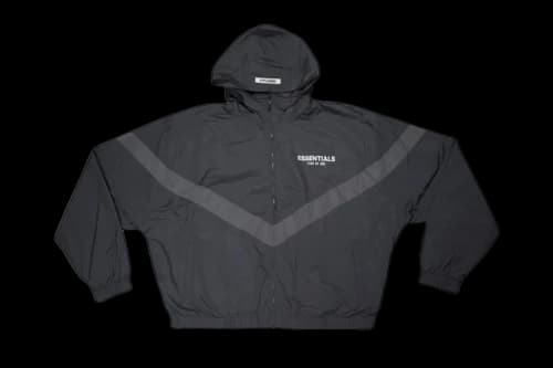 Fear of God Essentials Zip Anorak Windbreaker Jacket Black