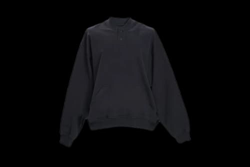 FEAR OF GOD Everyday Henley Sweatshirt Vintage Black