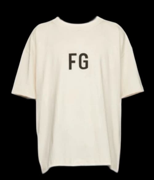 FEAR OF GOD FG' Logo T-shirt Cream/Black