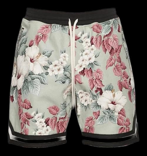 FEAR OF GOD Floral Jungle Gurl Drop Shorts Floral/Pine Green