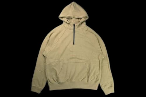 FEAR OF GOD FOG Essentials Half Zip Pullover Hoodie Chinchilla