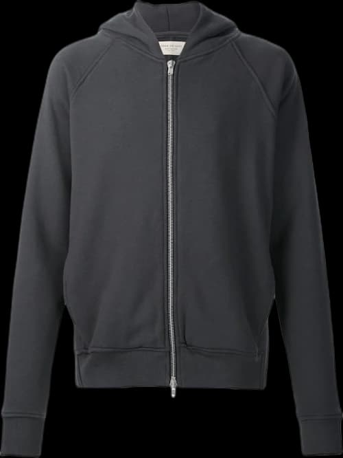 FEAR OF GOD Full Zip Hoodie Vintage Black