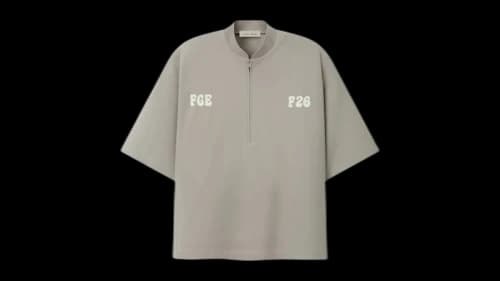 Fear of God Half Zip Baseball Short Sleeves Shirt Seal