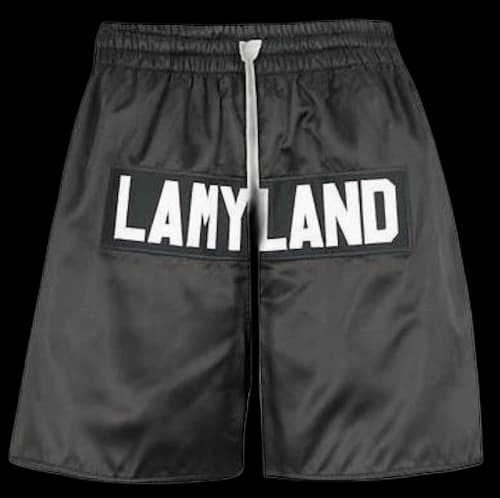 FEAR OF GOD Japanese LAMYLAND Satin Boxing Shorts Black