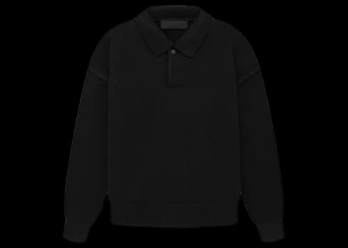 Fear of God Kids Essentials Knit Polo Black