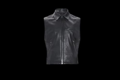 FEAR OF GOD Leather Biker Vest Black