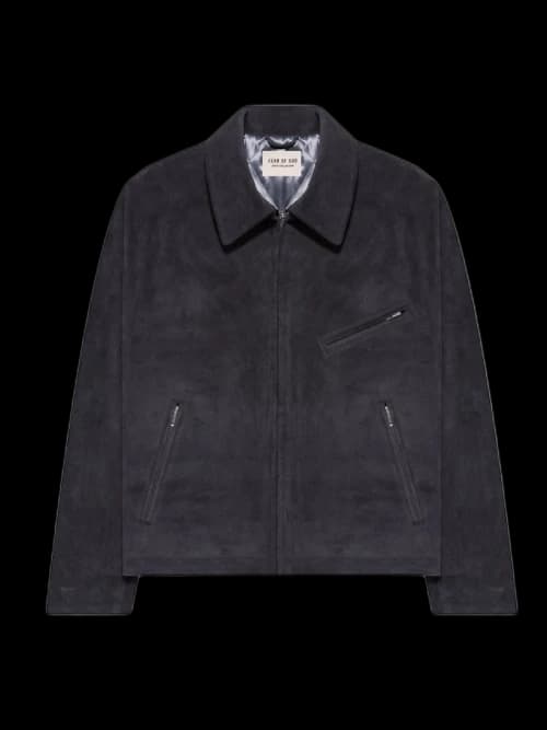 FEAR OF GOD Leather Riding Jacket Vintage Black