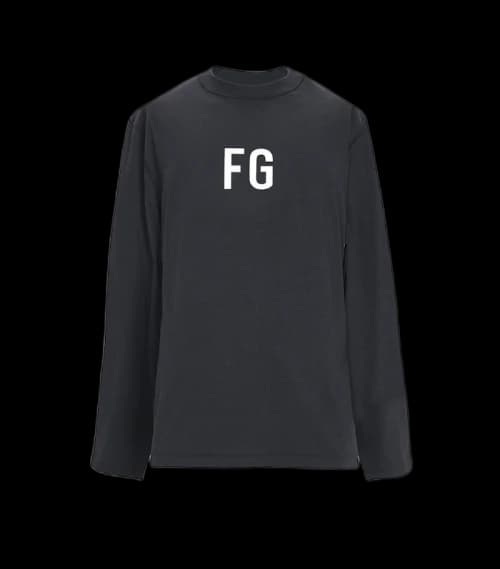 FEAR OF GOD Long Sleeve 'FG' T-shirt Vintage Black