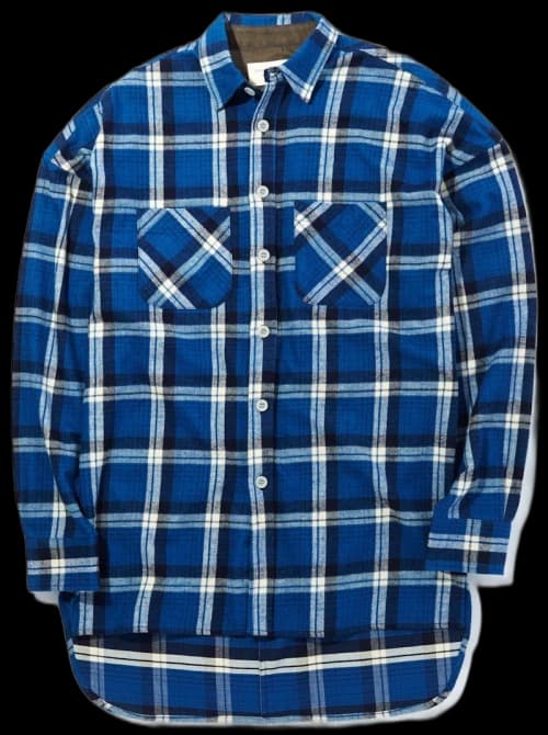 FEAR OF GOD Longsleeve Flannel Blue