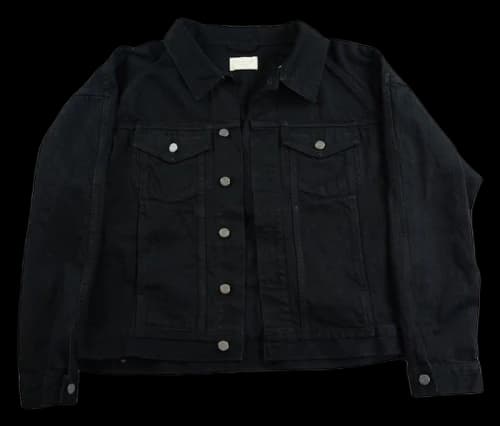 FEAR OF GOD Maxfield Raglan Denim Trucker Jacket Black
