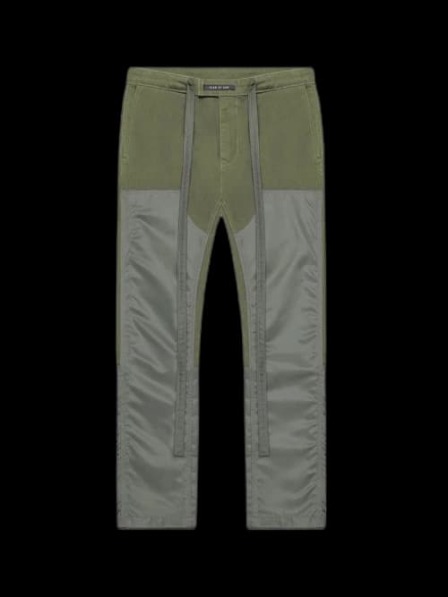 FEAR OF GOD Nylon Canvas Double Front Work Pants Army Green