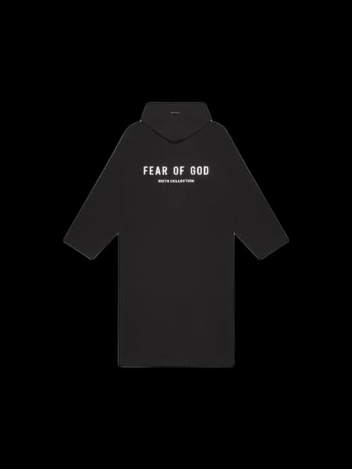 FEAR OF GOD Nylon Hooded Rain Jacket Black