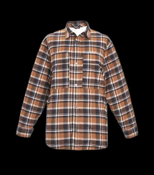 FEAR OF GOD Plaid Flannel Shirt Jacket Brown Plaid