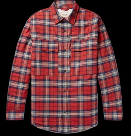 FEAR OF GOD Plaid Flannel Shirt Jacket Red/White/Navy