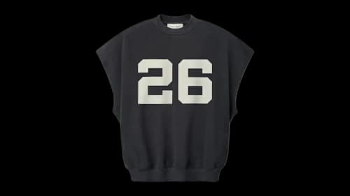 Fear of God Relaxed Fleece Cutoff Sweatshirt Washed Iron Grey