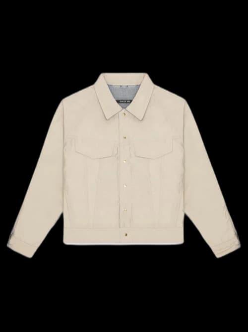 FEAR OF GOD Reversible Denim and Nylon Trucker Jacket Bone/Indigo
