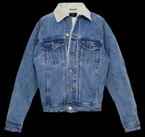 FEAR OF GOD Selvedge Denim Alpaca Trucker Jacket Indigo