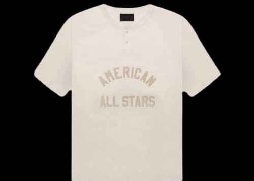 Fear of God Seventh Collection All Star Henley Tee Vintage Concrete White/Stone