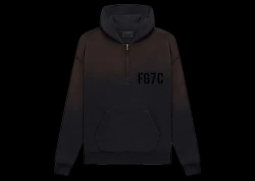 Fear of God Seventh Collection Long Sleeve Half Zip Hoodie Vintage Black