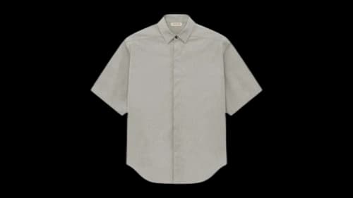 Fear of God Short Sleeve Oxford Shirt Melange Dove Grey