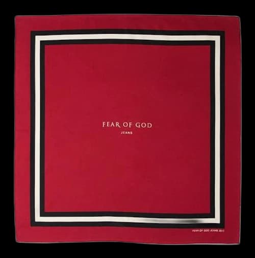 FEAR OF GOD Silk Bandana Red