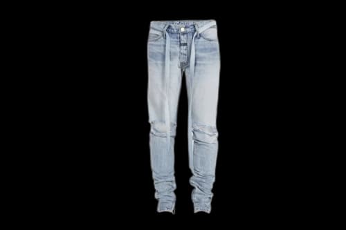 FEAR OF GOD Skinny Fit Distressed Denim with Ankle Zippers Jeans Indigo