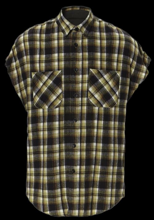 FEAR OF GOD Sleeveless Flannel Brown
