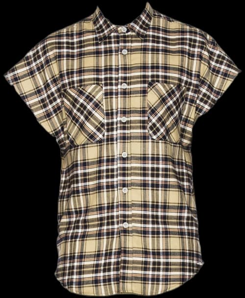 FEAR OF GOD Sleeveless Flannel Khaki