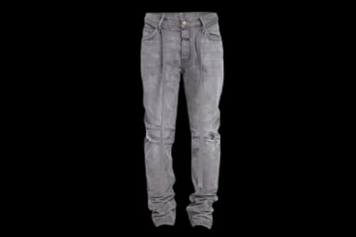 FEAR OF GOD Slim Fit Distressed Denim Jeans God Grey