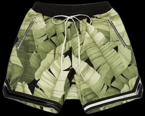 FEAR OF GOD SSENSE Jungle Gurl Floral Drop Shorts Black/Green