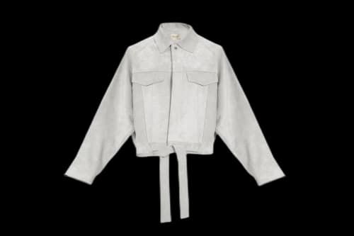 FEAR OF GOD Suede Trucker Jacket God Grey