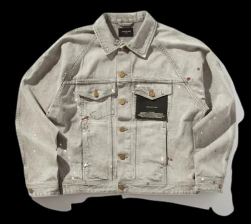 FEAR OF GOD Union LA Exclusive Raglan Denim Trucker Jacket Vintage Grey