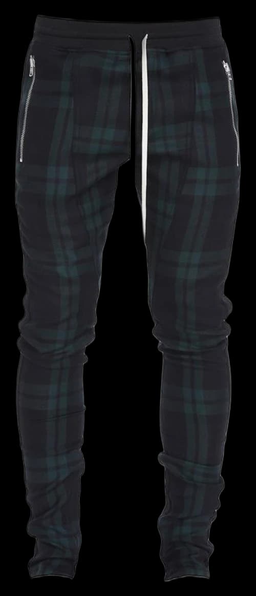 FEAR OF GOD Wool Plaid Trouser Track Pants Green Plaid